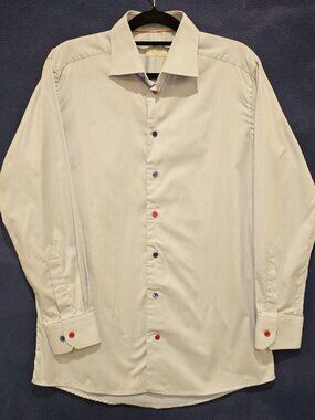 ETON Men's Slim Fit Shirt 42 16.5 Blue Multi Color Button Down Dress